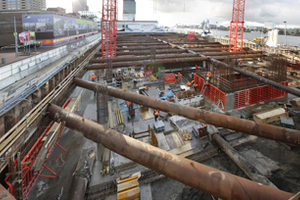  Für die Stützen der unteren Geschosse wurde ein C80/95 Beton verwendet 