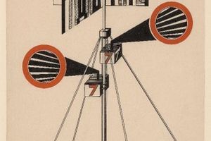  Gustav Kluzis, Entwurf für Lautsprecher Nr. 7, 1922Bleistift, Tusche und Gouache auf Papier, 26,9 x 17,7 cm 