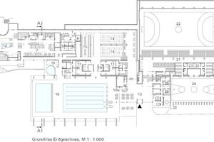  Grundriss Erdgeschoss, M 1 : 1 000 