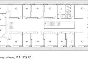  Grundriss Obergeschoss, M 1 : 333 1/3 