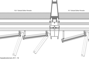  Detailschnitt Fassadenelement, M 1 : 10 