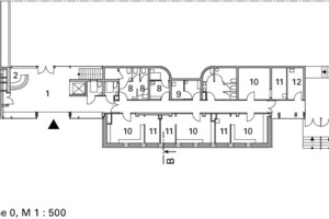  Grundriss Ebene 0, M 1 : 500 