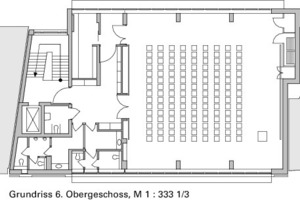  Grundriss 6. Obergeschoss, M 1 : 333 1/3 