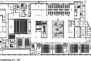  Grundriss Erdgeschoss, M 1 : 750  