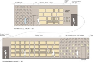  Wandabwicklung, rechts, M 1 : 100 