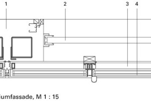  Detail Aluminiumfassade, M 1 : 15 