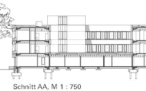  Schnitt AA, M 1 : 750 