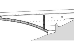  Schnitt AA Schaufelschluchtbrücke, M 1 : 1000 