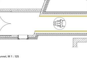  Grundriss Tunnel, M 1 : 125 