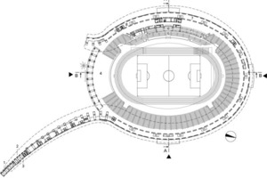  	1	Ticketschalter	2	Büro	3	Stellfläche für Rollstühle		und Kinderwagen	4	Klappsitze	5	Unterer Rang	6	Loge	7	Garderobe	8	Kontrollraum 