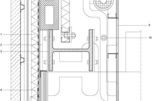  Horizontalschnitt Fassade, M 1 : 10 