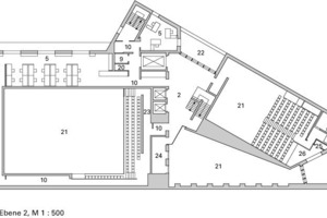  Grundriss Ebene 2, M 1 : 500 