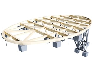  Das Traggerüst der Holz­balkendecken in der Visualisierung 