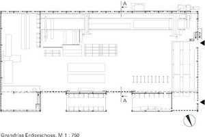  Grundriss Erdgeschoss, M 1 : 750 