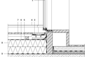  Detail Terrassentür, M 1 : 15  