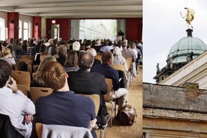  Nachdenkliches Zuhören im Schatten von Glanz und Putzbröckeln der Communs am Neuen Palais 