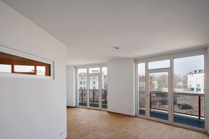  Fünf der 28 Wohnungen im Neubau „Apels Bogen“ sind auch rollstuhlgerecht. Es ist der erste Neubau der Wohnungsbaugesellschaft UNITAS 