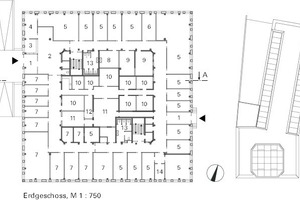  Grundriss Erdgeschoss, M 1 : 750 