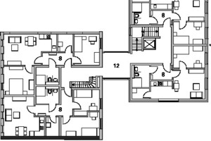  Grundriss Obergeschoss, M 1 : 333 1/3 